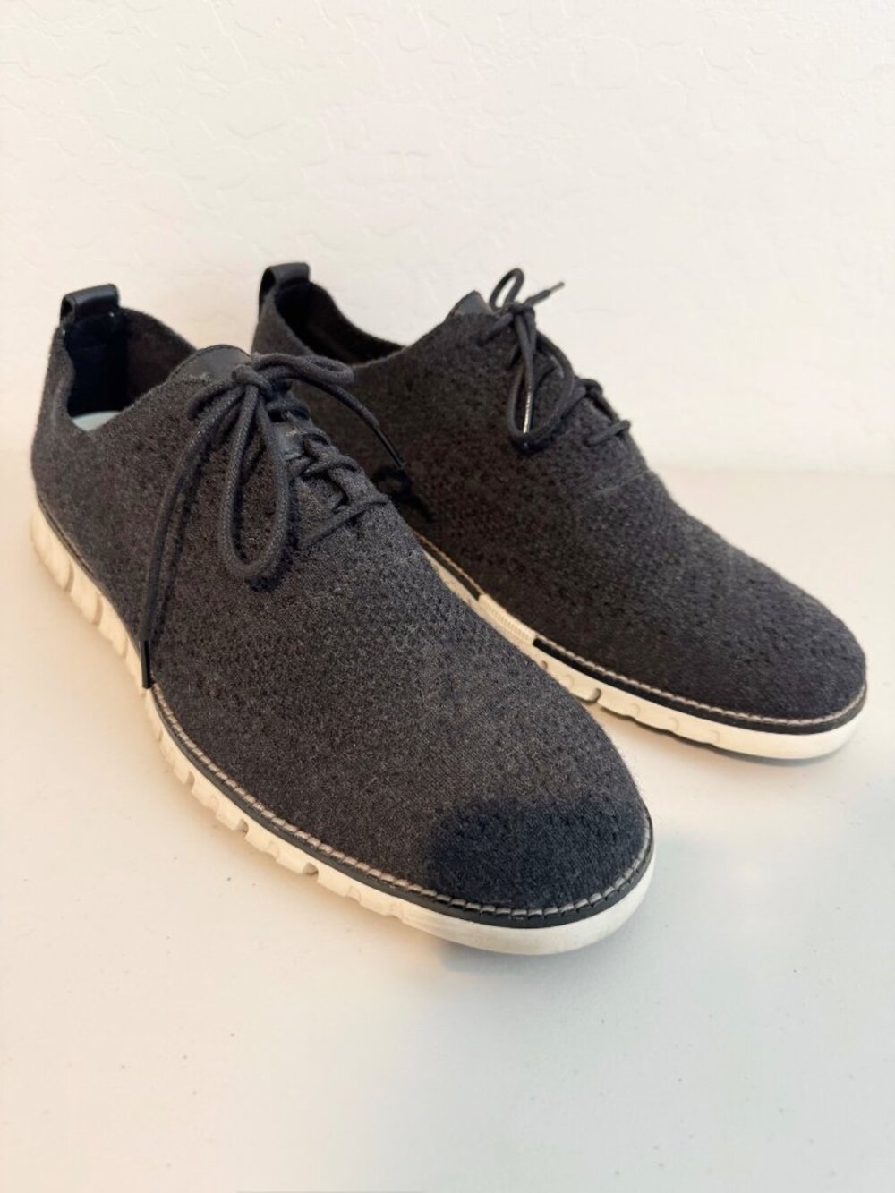 Cole Haan ZeroGrand Stitchlite Knit Sneakers Mens Size 11.5 Gray Business Casual
